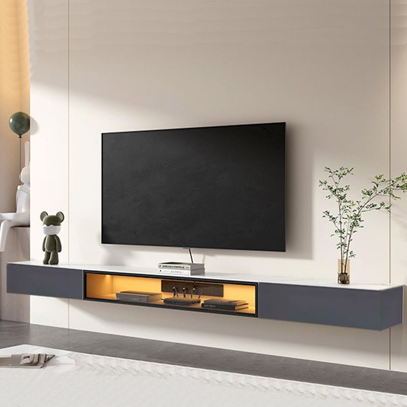 Wall Mounted TV Media Console Contemporary TV Console with Drawers