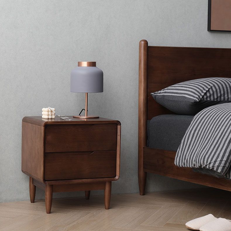 Modern Pine Bed Nightstand Drawers Included Night Table for Bedroom