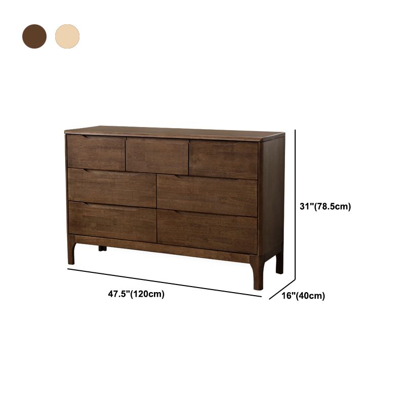 16" D Solid Wood Storage Chest Bedroom Storage Chest Dresser with Drawers