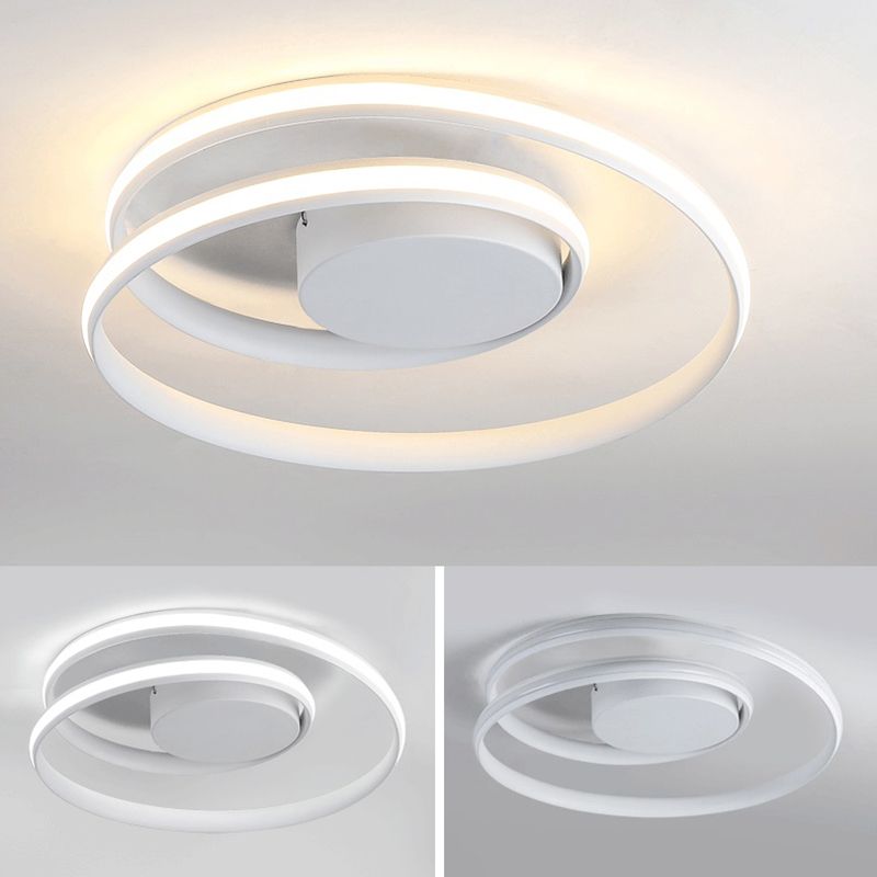 Modern Creative Linear LED Ceiling Light Aluminium Flush Mount with Silicone Shade