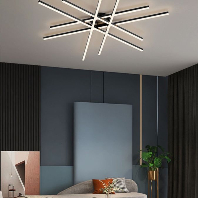 Linear New Modern Flush Mount LED Metal Ceiling Mounted Light for Living Room