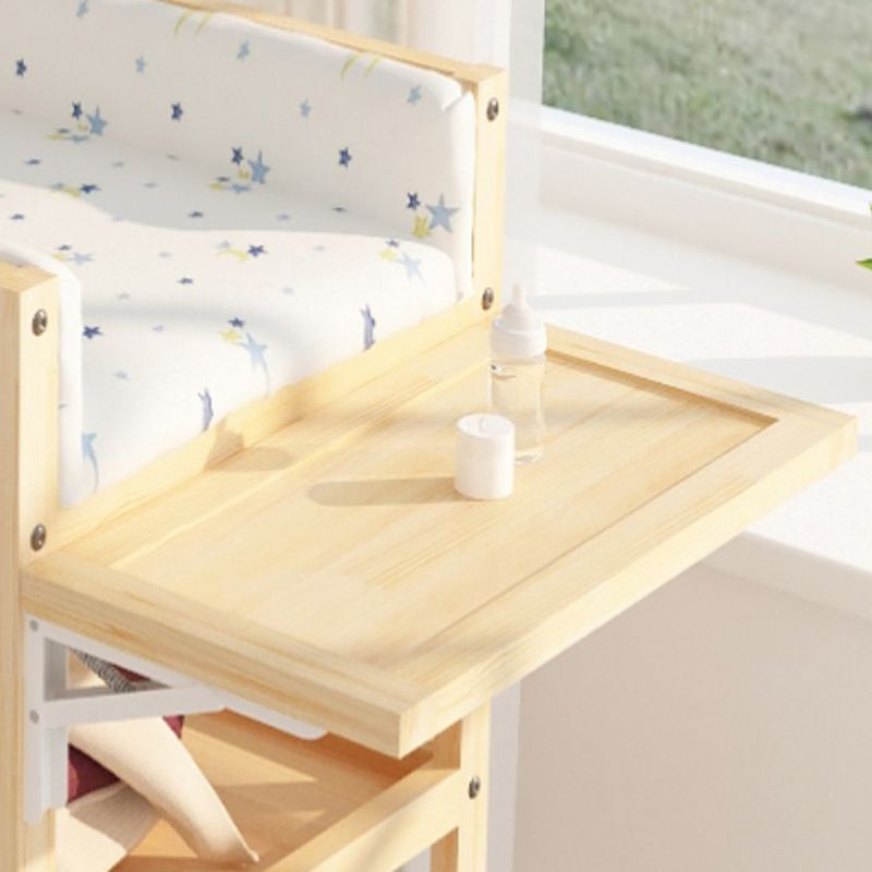 Pine Flat Top Changing Table with Changing Pad 2-in-1 Shelf Baby Changing Table