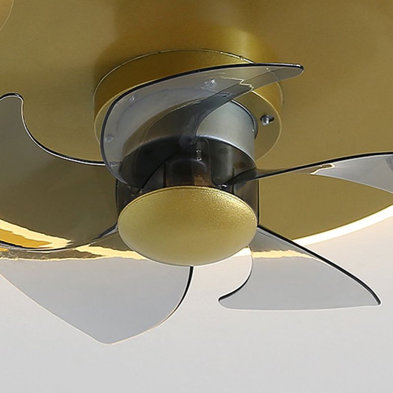 5-Blade Modern Ceiling Fan White/Golden LED Fan with Light for Home