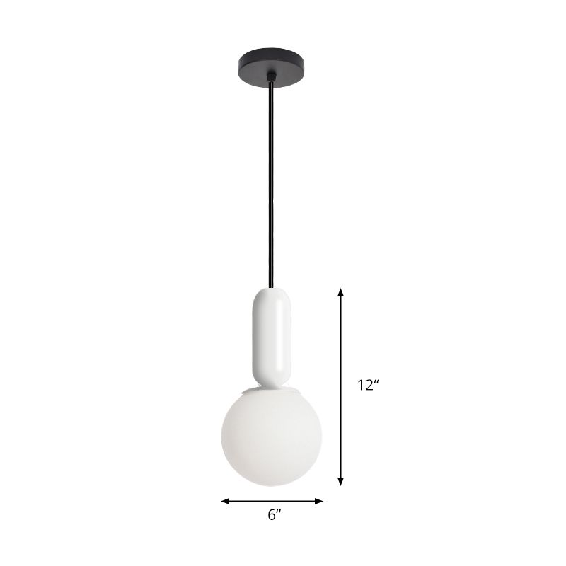 Nordic Stylish Bare Bulb Pendant Light 1 Head Hanging Lamp for Study Room Bedroom