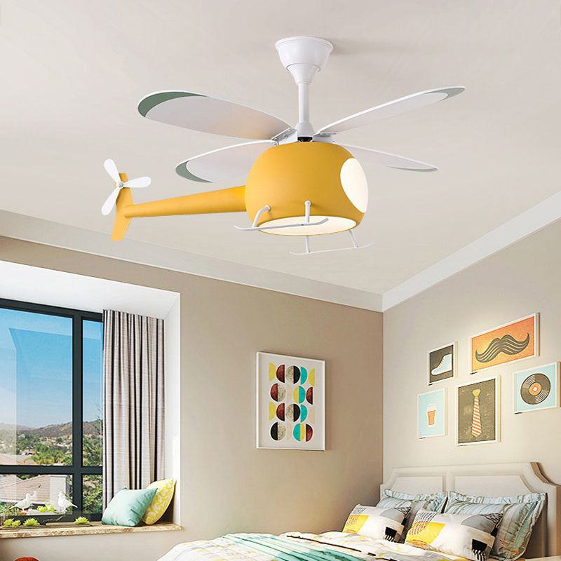 Metal Ceiling Fan Lighting Modern Style Multi Light Ceiling Fan Lamp for Living Room