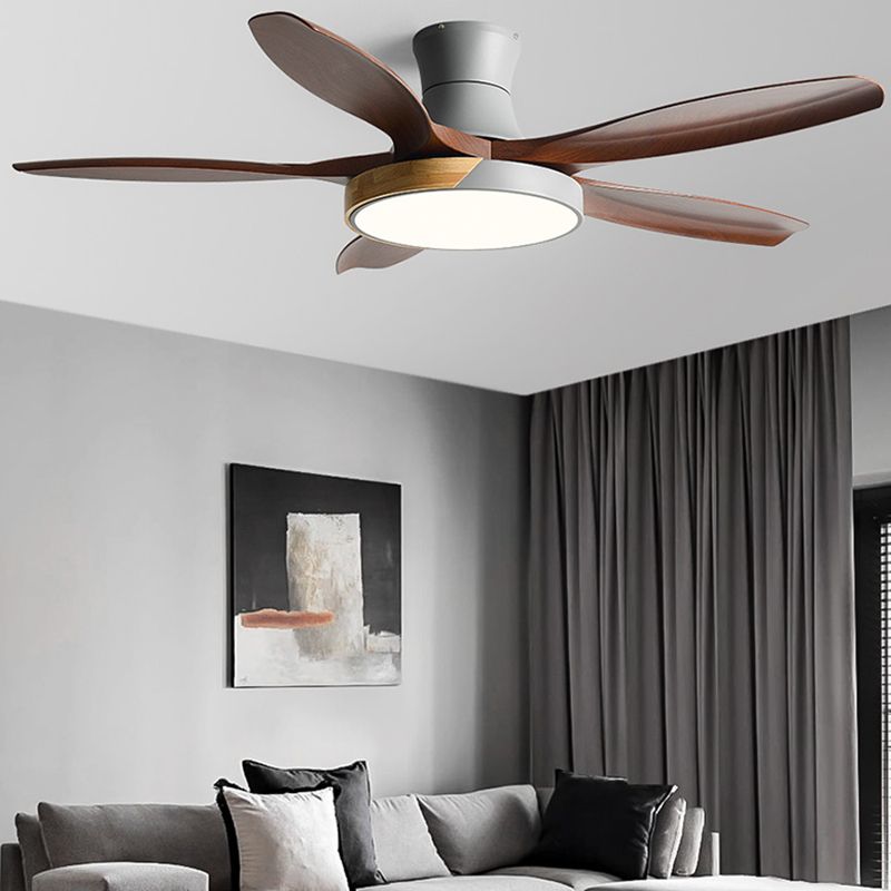 Contemporary 52" Ceiling Fan Lighting with 5-Blade for Dining Room