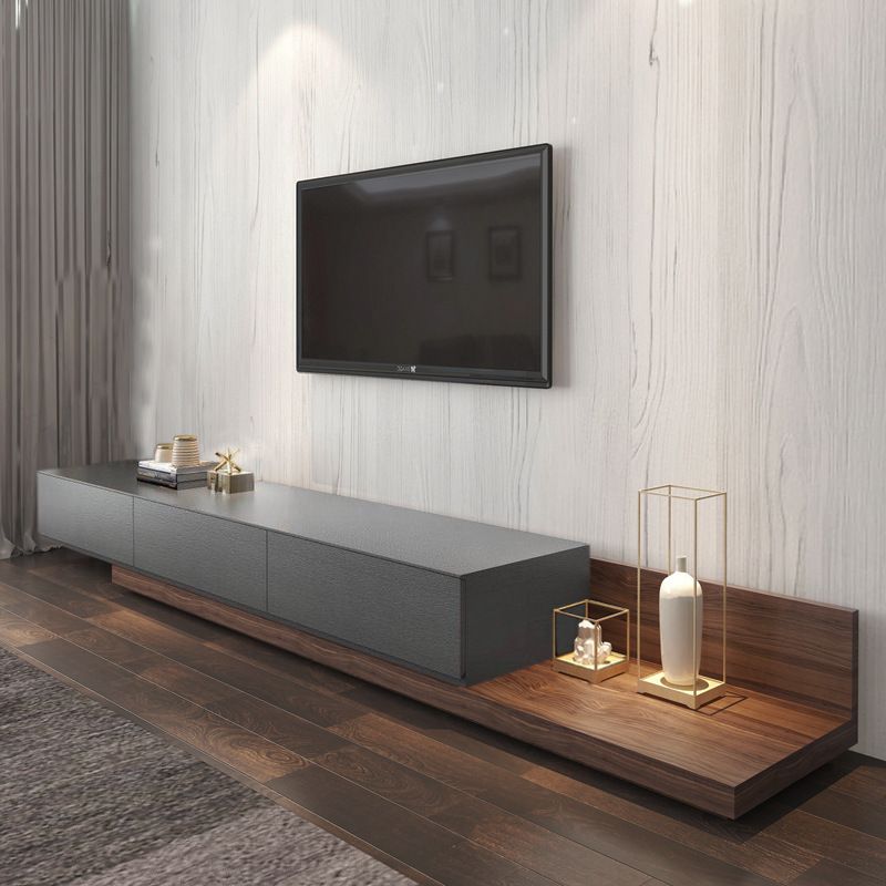 Modern 3 Drawers TV Stand Console Wooden TV Console for Living Room