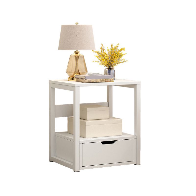 1-drawer Modern Bedside Cabinet Wood Night Table with 1 Shelf