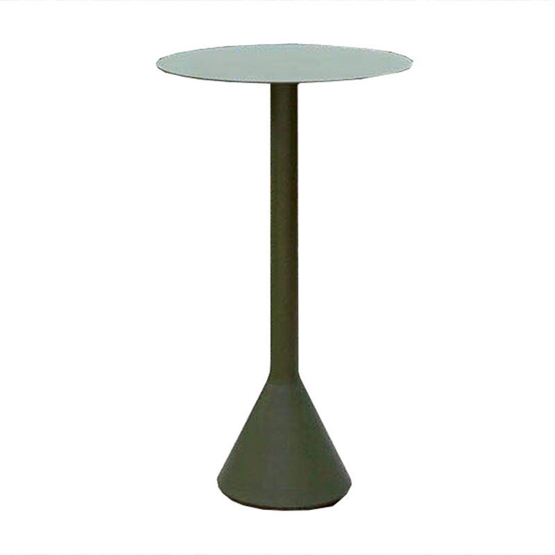 Contemporary Metal Patio Table Round/Square Water Resistant in Green