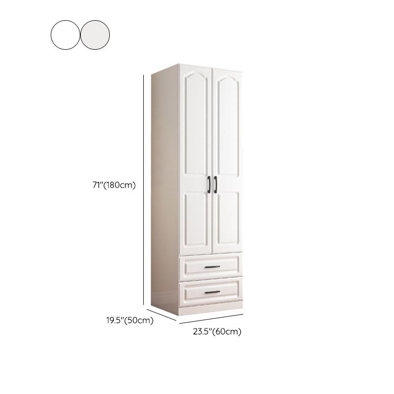 Manufactured Wood Bedroom Armoire White Hanging Clothes Rack