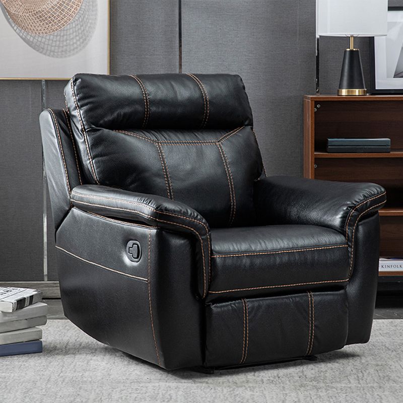 Contemporary Home Theater Recliner No Motion Manual-Push Botton Indoor