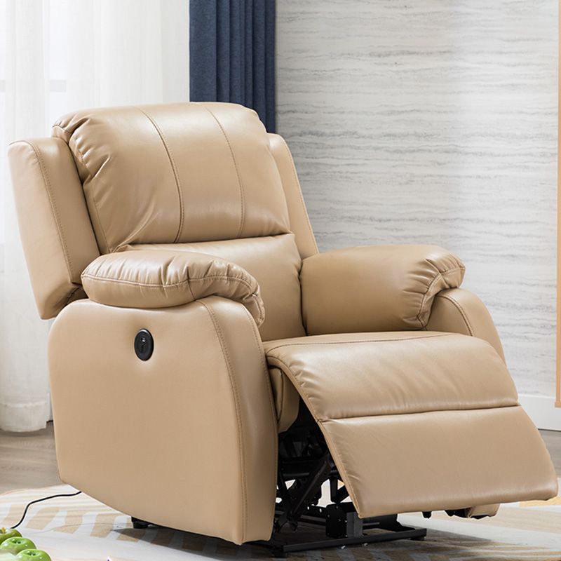 Metal Frame Swivel Rocker Standard Recliner Solid Color Recliner Chair