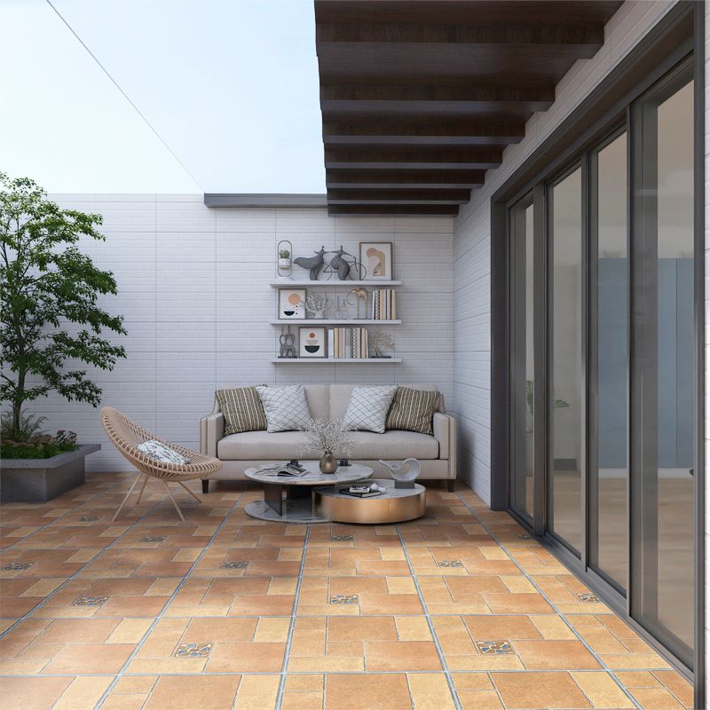 Modern Outdoor Floor Tile Straight Edge Vintage Square Floor Tile