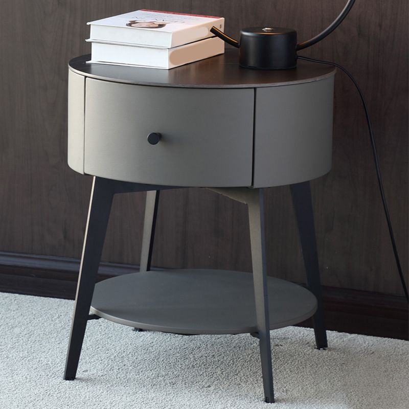 1 Drawer Accent Table Nightstand 21.65" Tall Contemporary Bed Nightstand with 1 Shelf