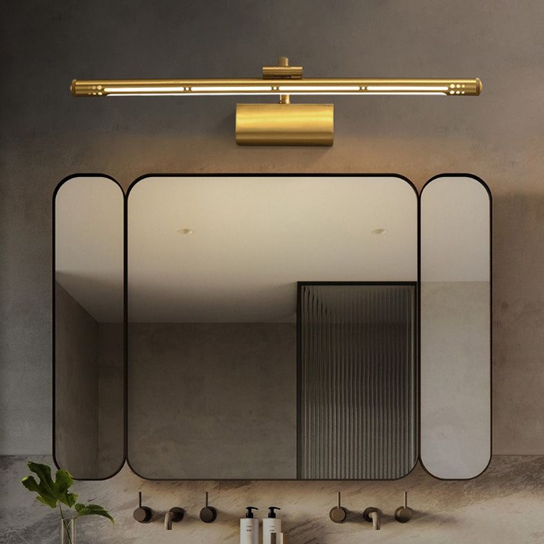 Mid-Century Luxury Style Elongated Wall Mounted Vanity Lights Copper Vanity Wall Light Fixtures for Bathroom