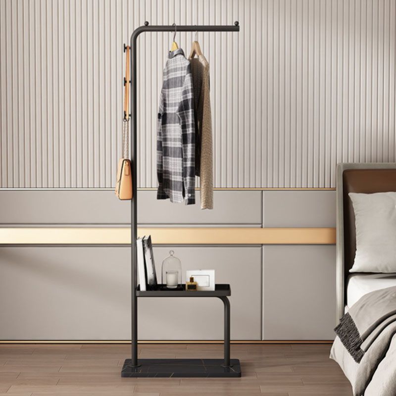 Contemporary Metal Coat Rack 3 Coat Hooks Standing Coat Rack