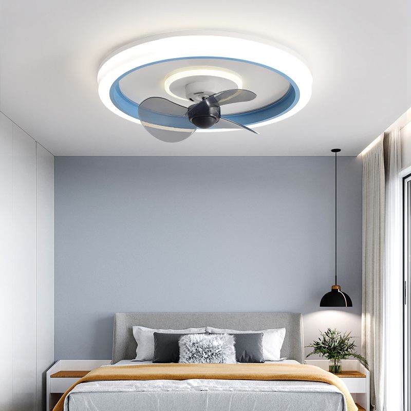 Modern Style Ceiling Fan Lighting Metal 1 Light Ceiling Fan Lighting for Dining Room