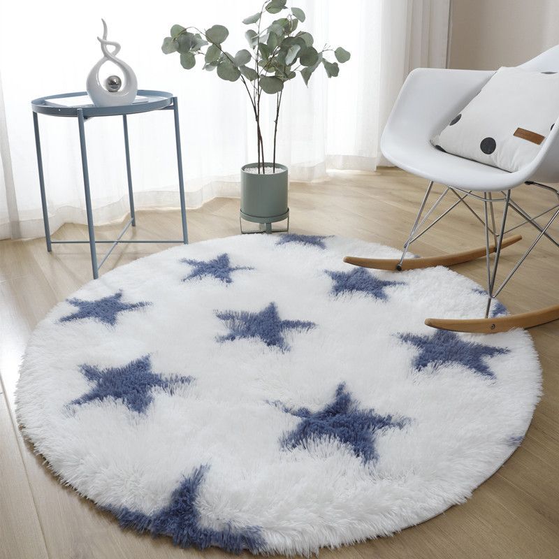 NOUVELLON TRELLIS PRIMT POLYSER POLYESTER ROUND ROND INDOOR RAP Tapis de support sans glissement pour le salon