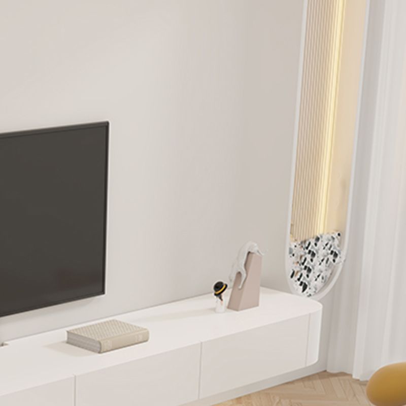 Contemporary TV Stand Wall-mounted TV Media Console with Cabinet