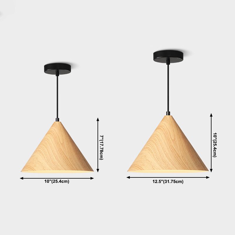 Metal Cone Shape Hanging Lights Modern Style 1-Light Hanging Mount Fixture