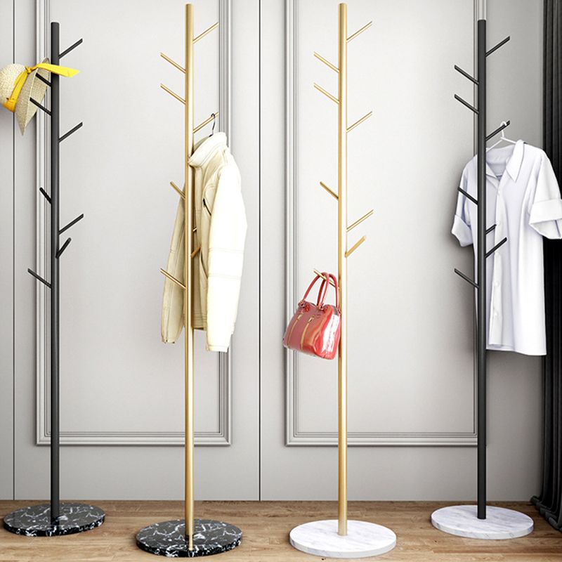 Metal Entrance Hall Tree Modern Minimalist Home Floor Coat Rack