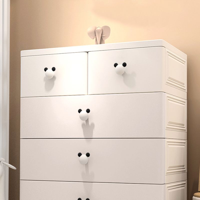 Vertical Modern Nursery Dresser 6 Drawers Kids Nightstand, 24 " Wide