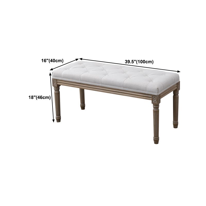 Traditional Solid Wood Seating Bench Distressed Finish Bench