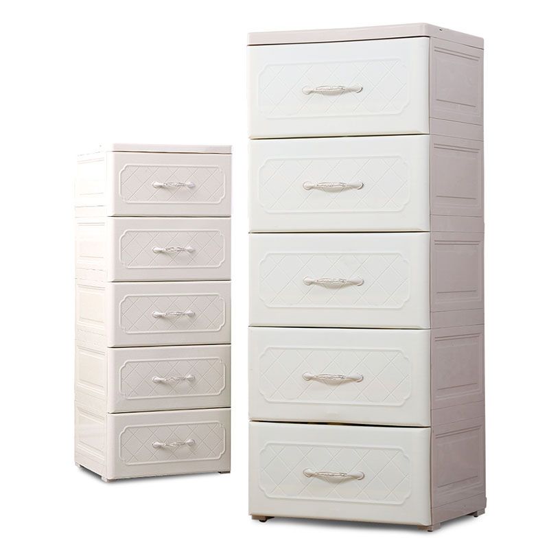 Plastic Kids Furniture Scandinavian Nursery Dresser with 5 Drawers