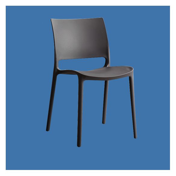 Nordic Chair Dining Armless Chair for Kitchen with Plastic Legs