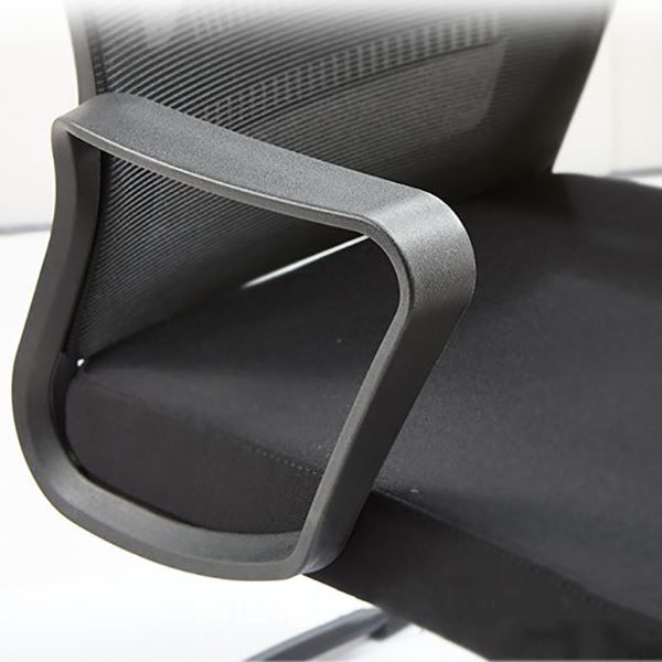 Contemporary Office Chair Fixed Arms No Distressing Arm Chair