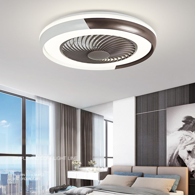 Metal Ceiling Fan Light Modern Style Ceiling Fan Light for Bedroom