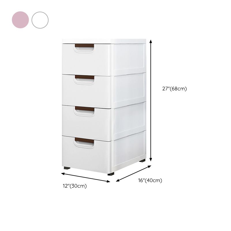 Contemporary Kids Dressers Plastic Vertical Nursery Dresser with Drawers for Home