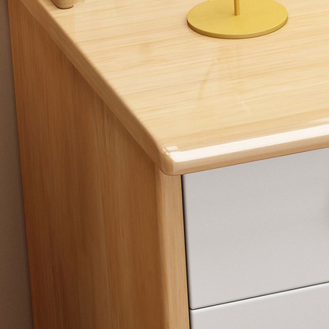 Children's Desk with 4 Storage Drawers in Solid Wood Writing Desk