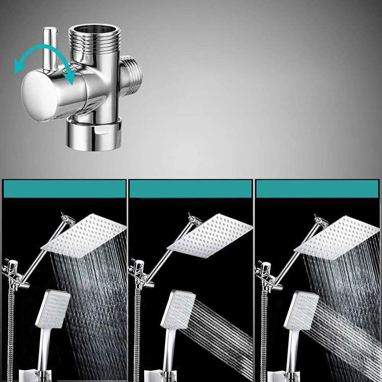 Contemporary Shower Head Combo Polished Stainless Steel Wall-Mount Shower Head