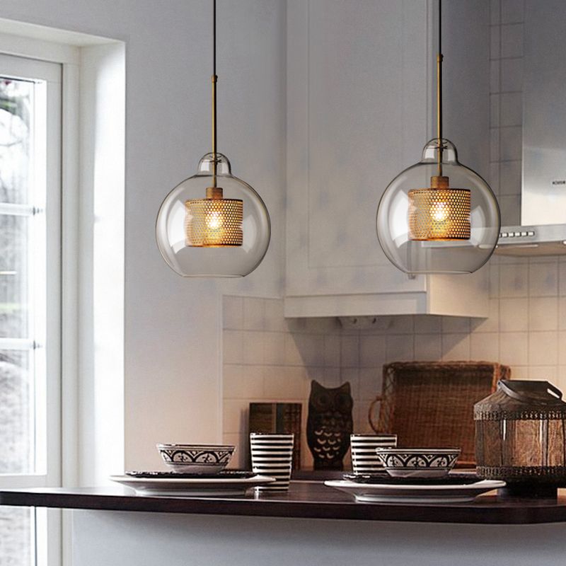 Industrieel glas hangende lichte huishoudelijke hangselverlichting voor woonkamer