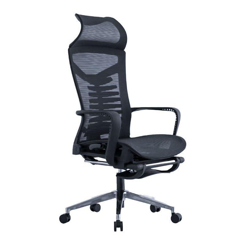 Ergonomic Office Chair Mesh Desk High Back Linen Task Chair with Castor