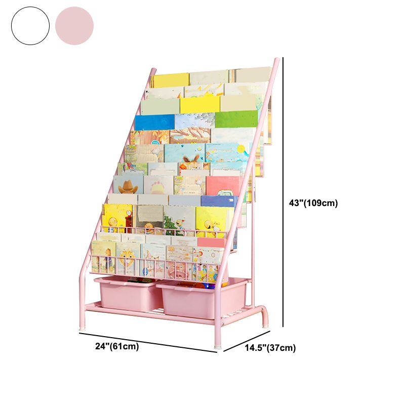 Open Metal Bookcase Modern Minimalist Home Multi-layer Bookshelf