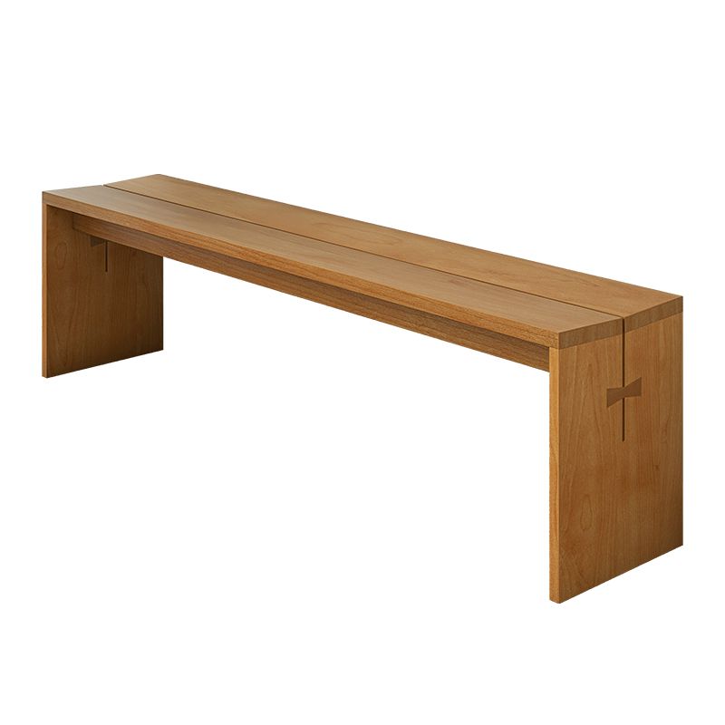 Contemporary Solid Wood Bench Home Rectangle Seating Bench with Legs