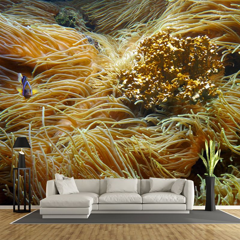 Attractive Wall Mural Coral Patterned Living Room Wall Mural