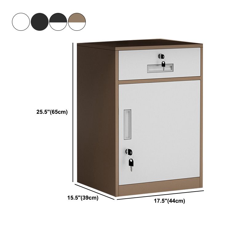 Vertical Filing Cabinet Metal File Cabinet with Lock and Storage