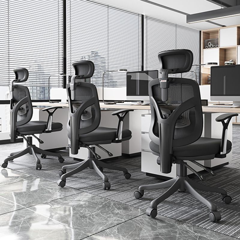 Modern Fixed Arms Task Chair Mesh Back Desk Chair for Office