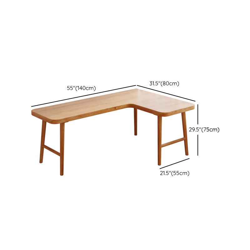 Industrial Solid Wood Writing Desk L-Shape Office Desk for Office