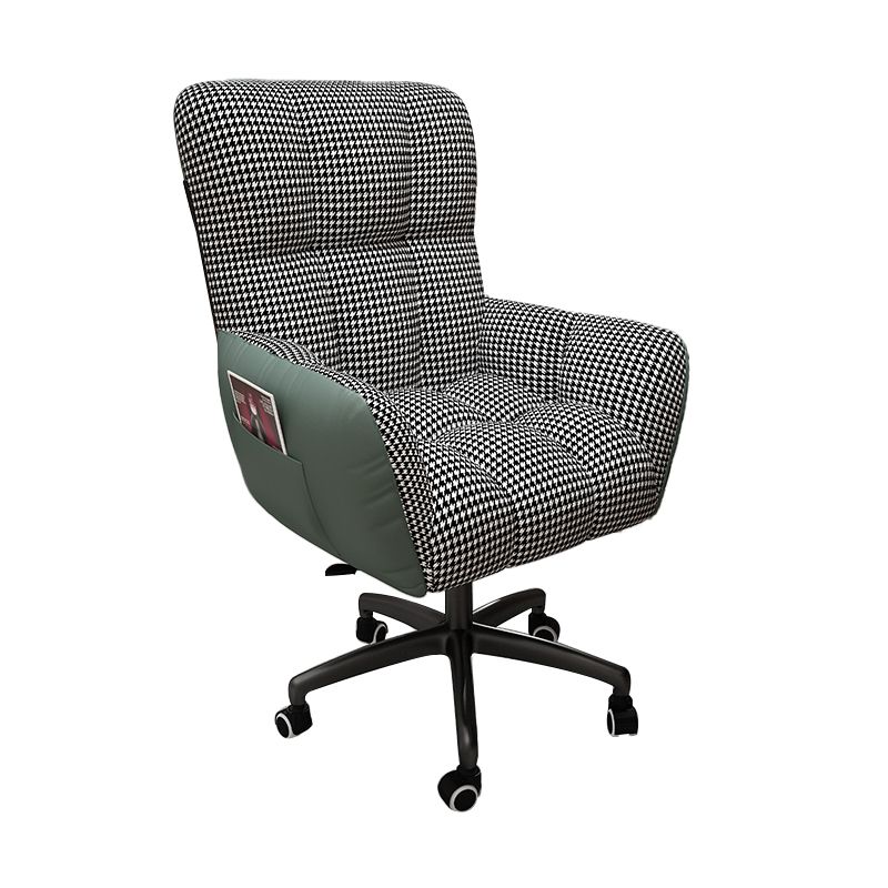 Contemporary Office Chair Adjustable Seat Height Desk Chair with Wheels