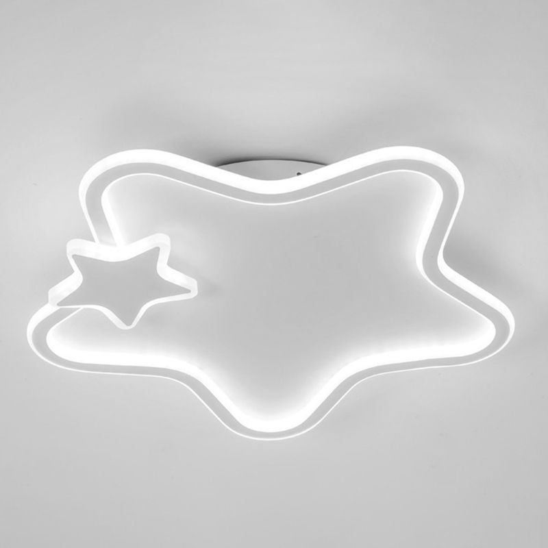 LED White Ceiling Light Modern Star Flush Mount Lighting for Home