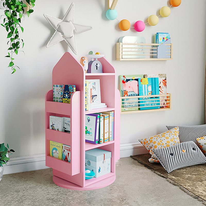 Scandinavian Book Shelf Double-Sided Standard Kids Bookcase in Open Back