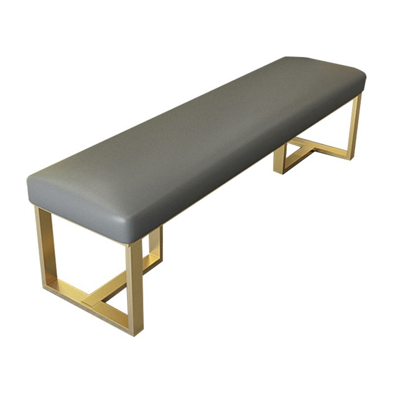 Modern Rectangle Foam Bench Solid Color with Legs Bench for Living Room