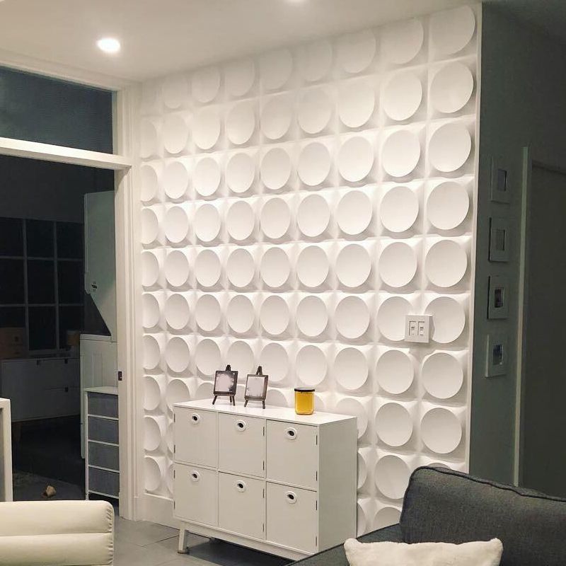 Modern Style PVC Wall Panel Living Room Peel and Stick 3D Wall Paneling