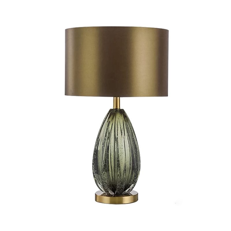 Contemporary Table Lamp 1-Light Green Metal Table Light for Living Room