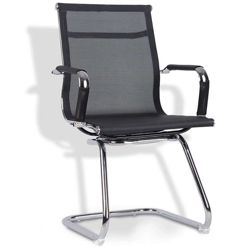 Mesh Mid Back Desk Chair Arms Included Modern Black Office Chair