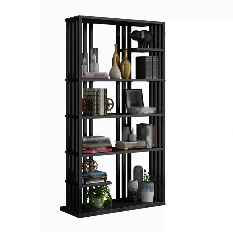 Estante de estantería de estilo industrial estante de metal vertical con estantes rectangulares